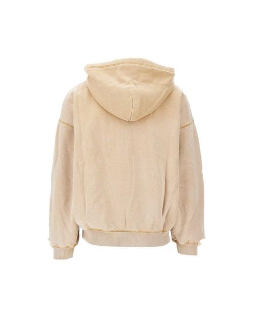 Cole Buxton Natural Full-Zip Hoodie With Sun-Faded Effect for men