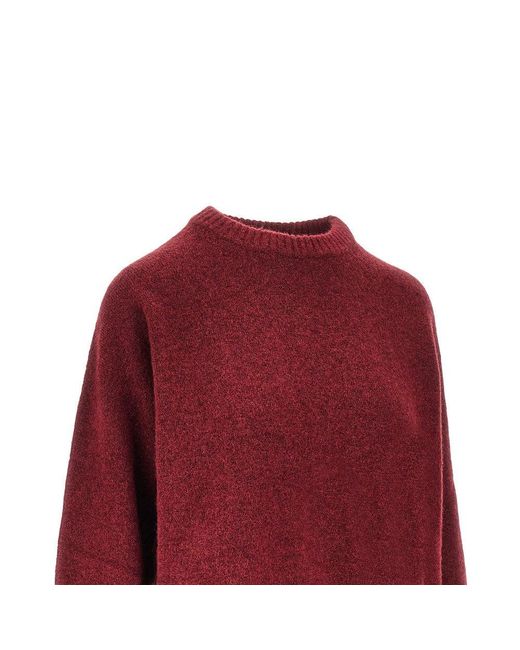 Weekend by Maxmara Red Alpaca Wool-Blend Knitted Sweater