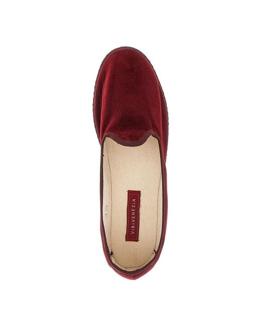 Vibi Venezia Red Velvet Slippers for men