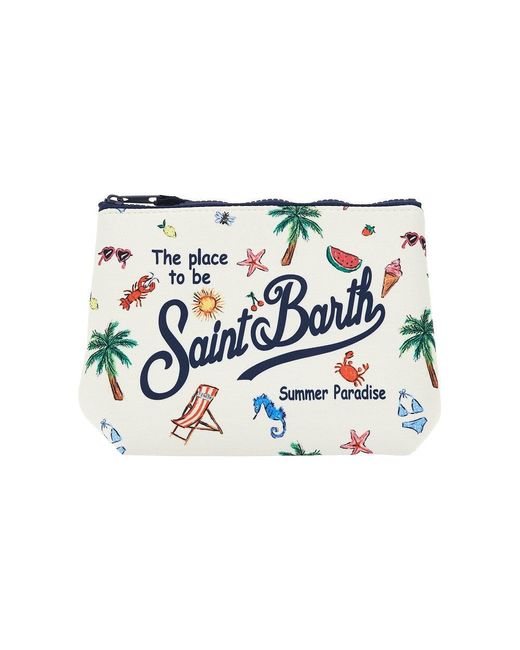 Mc2 Saint Barth White 'Aline' Neoprene Pouch Kids