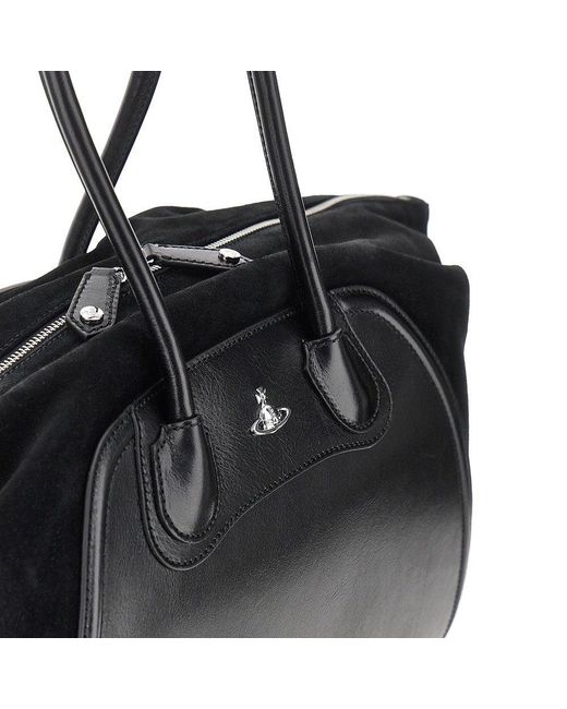 Vivienne Westwood Black 'Shirley Holdall' Leather Bag