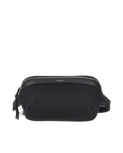 Saint Laurent Black Technical Canvas Beltbag for men