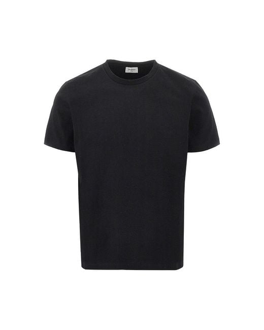 Saint Laurent Black Heavyweight Jersey T-Shirt for men