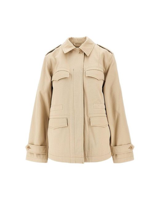 A.P.C. Natural A. P.C. Cotton Gabardine Safari Jacket