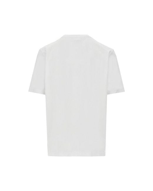 Maison Kitsuné White 'Dreaming Fox 'Patch T-Shirt for men