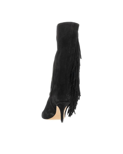 Paris Texas Black 'Jessie' Suede Leather Boots 37