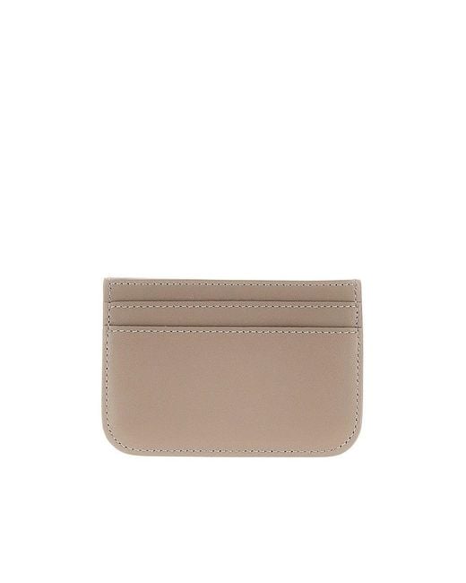 Fendi Natural Ff Leather Card Holder
