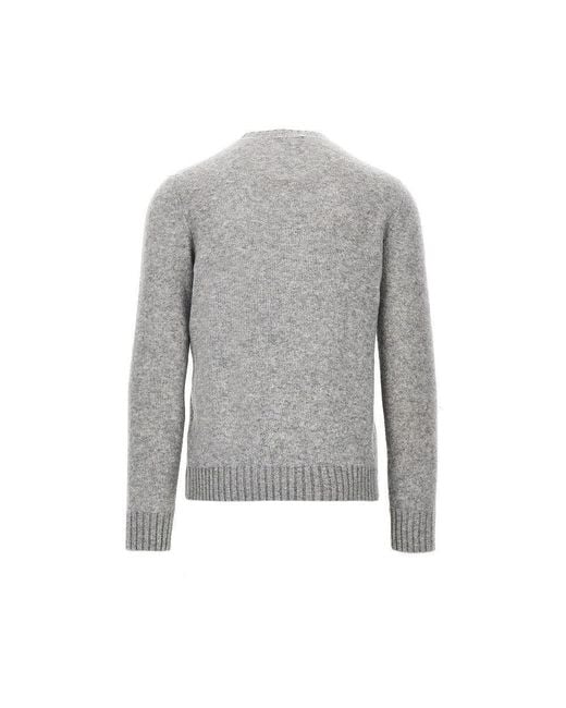 Piacenza 1733 Gray Silk And Cashmere Blend Sweater for men