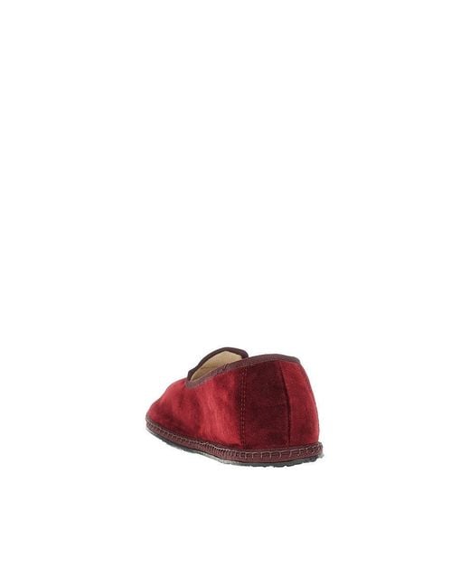 Vibi Venezia Red Velvet Slippers for men