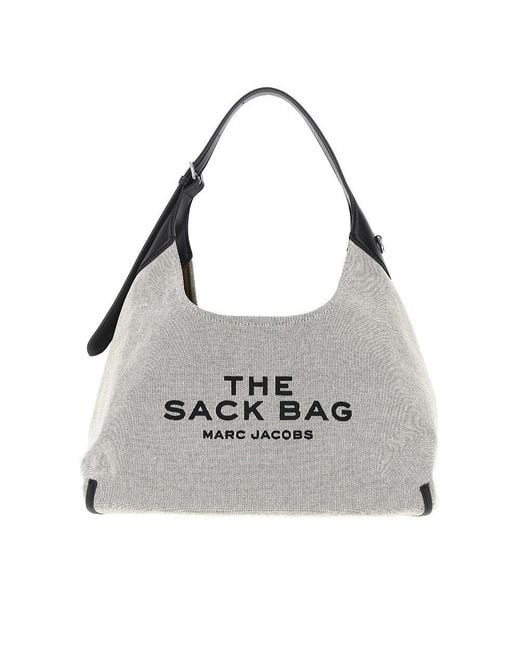 Marc Jacobs Gray 'The Sack Bag' Canvas Shoulder Bag