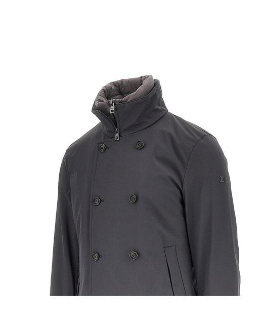 DUNO Gray 'Edmund' Padded Nylon Down Jacket for men