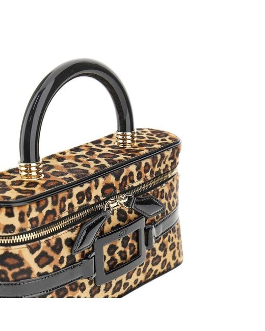 Roger Vivier Black Calfhair Mini 'Belle Vivier Vanity' Bag