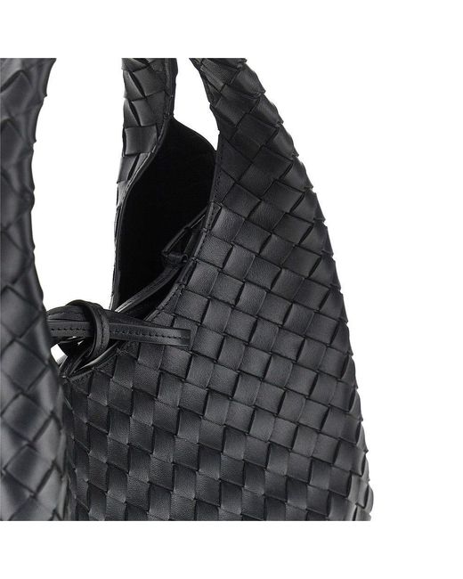 Bottega Veneta Black Intrecciato Nappa Leather 'Campana' Bag