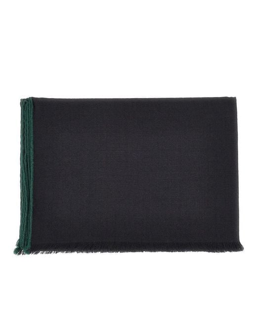 Gucci Blue Jacquard Silk And Wool-Blend Scarf for men