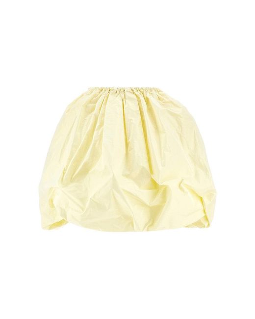 Prada Yellow Tec Taffetà Skirt