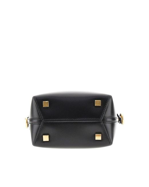 Saint Laurent Black Leather Mini 'Le 37' Bucket Bag
