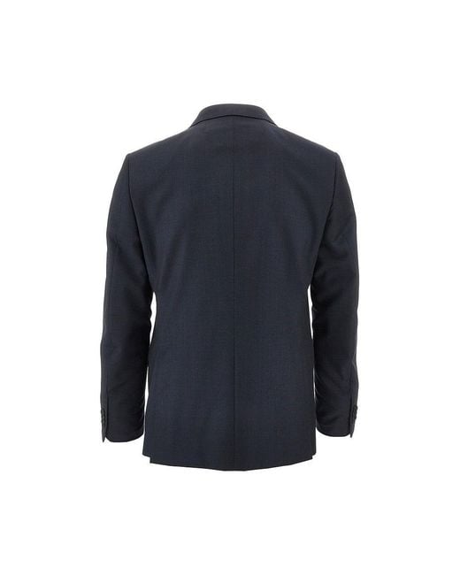 Zegna Blue Wool Canvas Tailored Suit for men