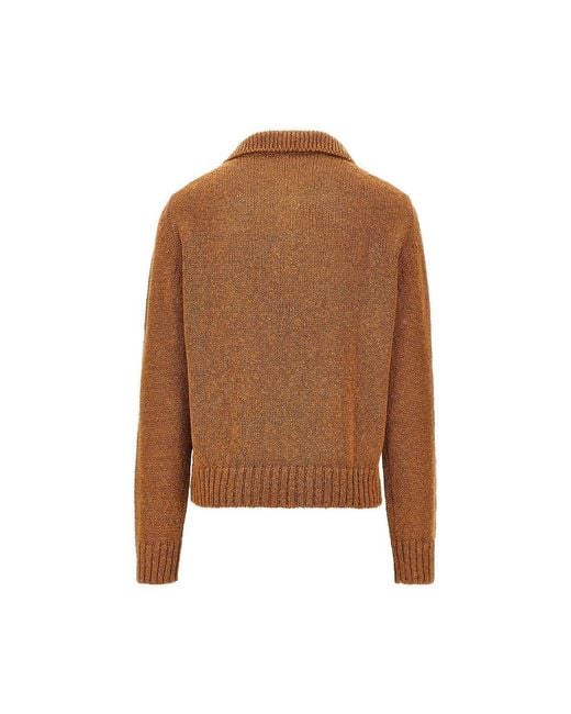 sunflower Brown Knitted Polo Shirt for men