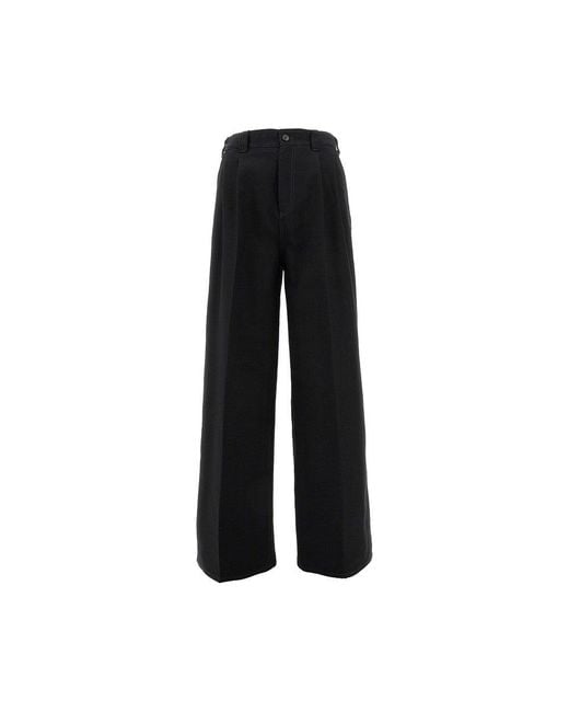 Maison Margiela Black Oversized Gabardine Pants