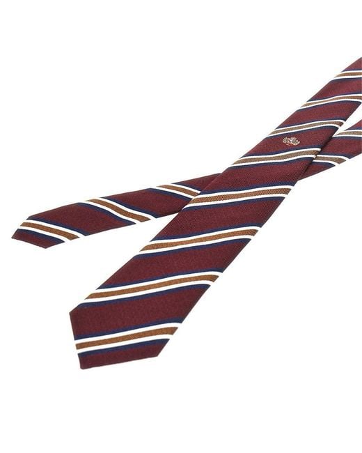 Emporio Armani Purple Silk Necktie With Jacquard Motif for men