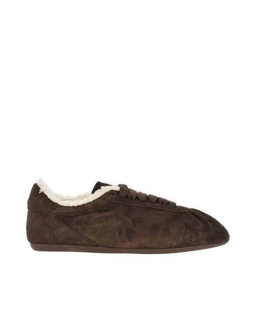 Dolce & Gabbana Brown 'Ballet' Suede Leather Sneakers