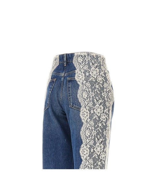 Zimmermann Blue 'Carousel' Linen And Silk Pants