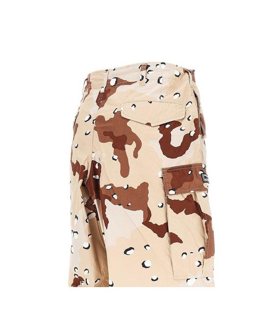 Obey Natural Baggy Fit Camouflage Cotton Cargo Pants for men