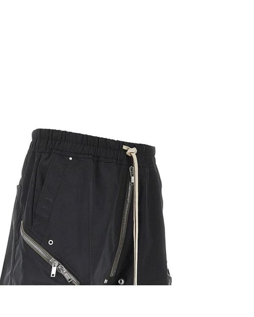 Rick Owens Black Heizer Bela Nylon Shorts for men