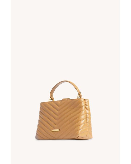 Rebecca Minkoff Leather Edie Top Handle Satchel in Brown Lyst