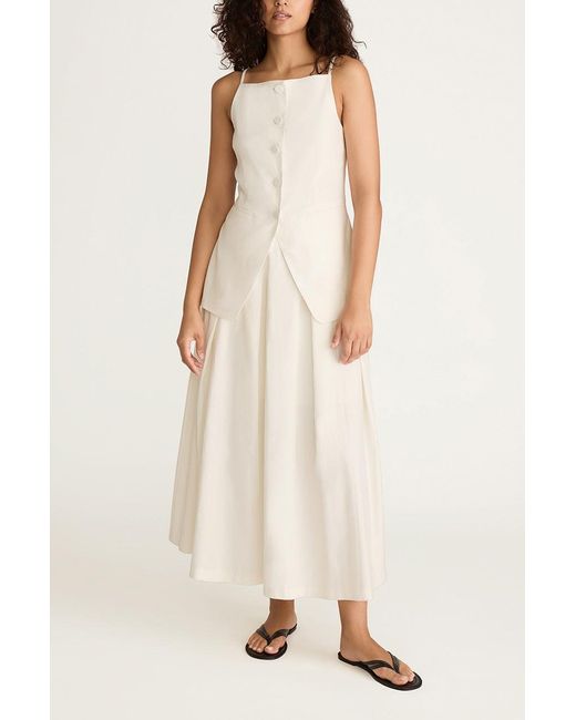 Rebecca Taylor Natural Sleeveless Structured Top