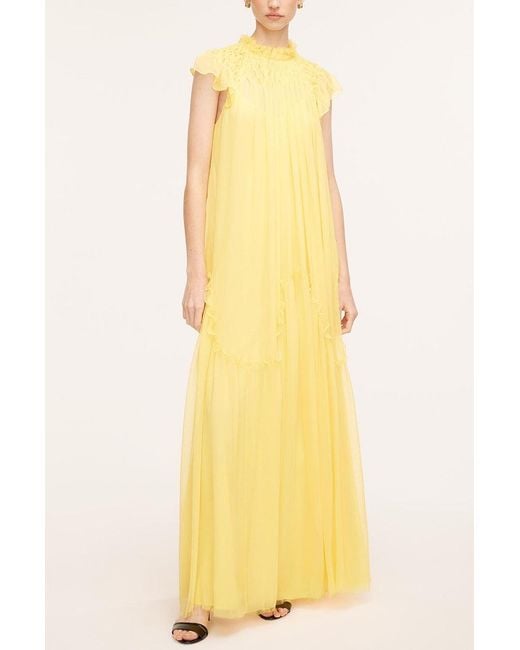 rebecca taylor smocked chiffon dress in Yellow Scarlett Satin Mini Dress this fitted dress is floral lace long Tulle Aline by Faviana coat size:40 Puff sleeve