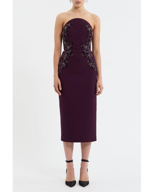 Rebecca Vallance Purple Beatrice Midi Dress
