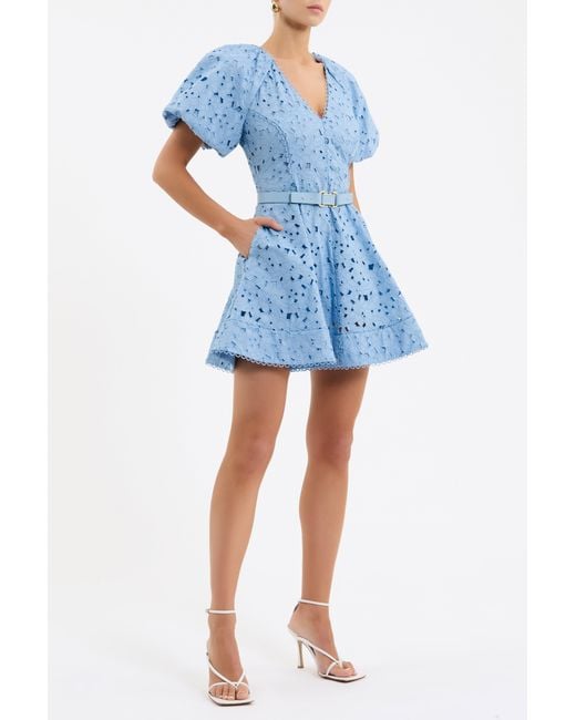 Rebecca Vallance Blue Wilda Mini Dress