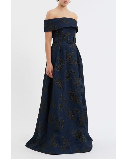 Rebecca Vallance Blue Afina Maxi Dress