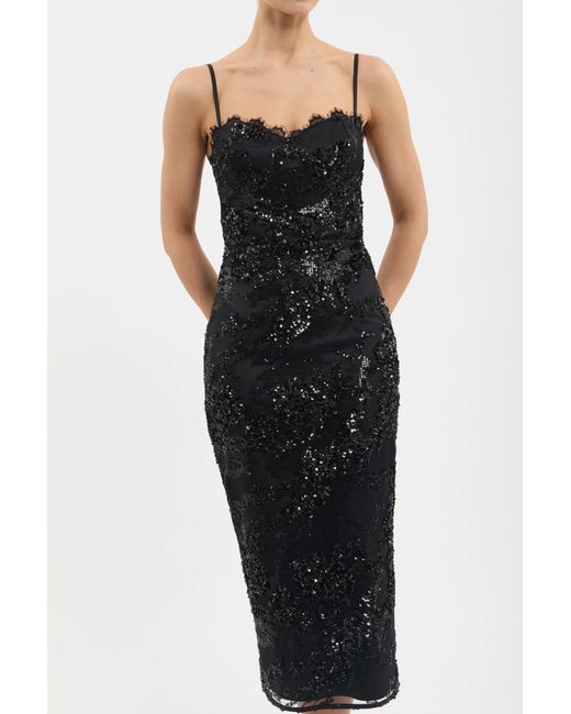 Rebecca Vallance Black Beau Midi Dress