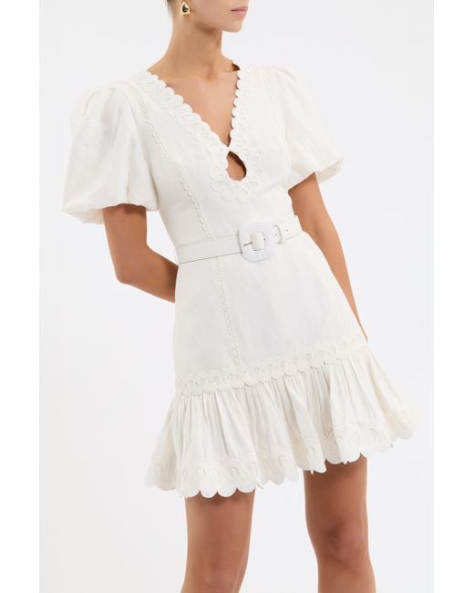 Rebecca Vallance White Kahlia Mini Dress