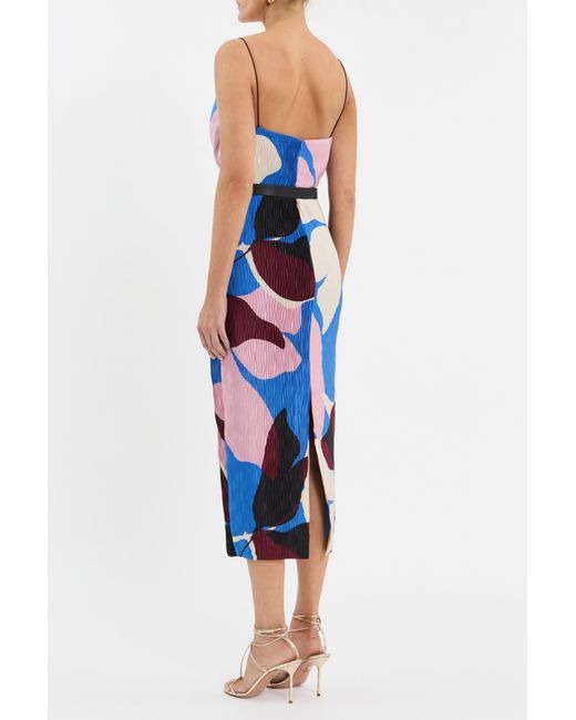 Rebecca Vallance Blue Mika Midi Dress