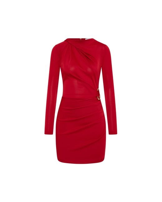 Rebecca Vallance Red Kiana Long Sleeve Mini Dress