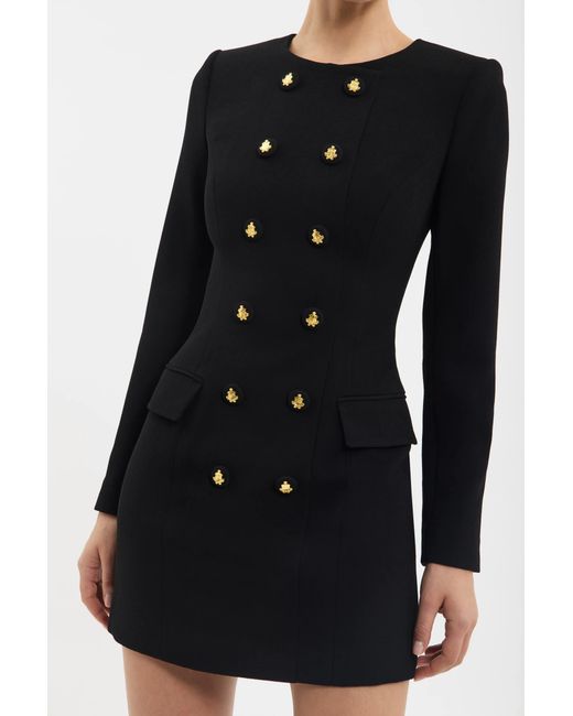 Rebecca Vallance Black Odilia Long Sleeve Mini Dress