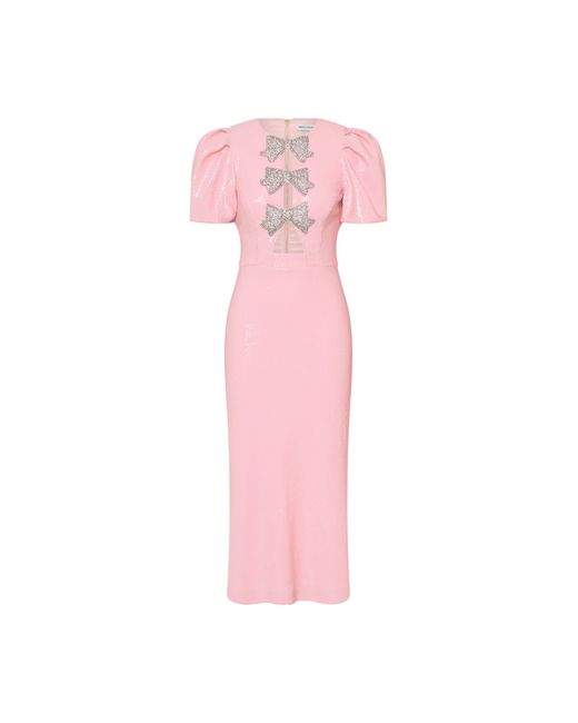 Rebecca Vallance Pink Lydia Midi Dress