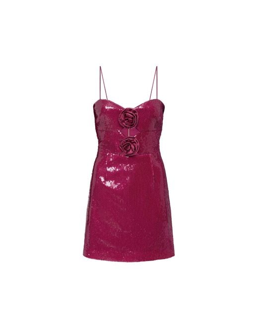 Rebecca Vallance Purple Courtney Mini Dress
