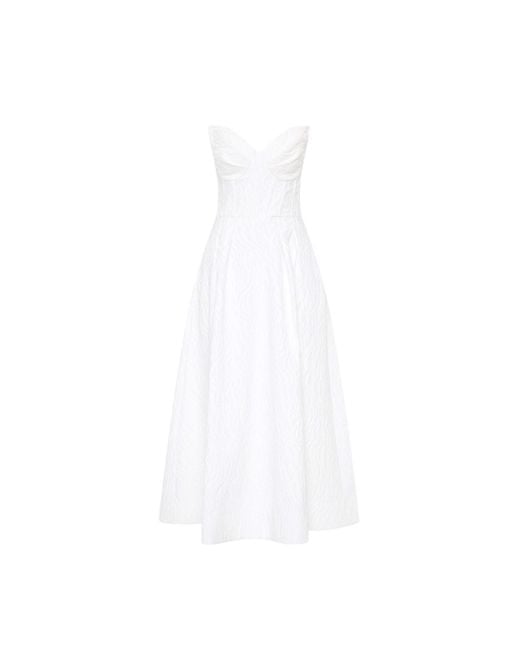 Rebecca Vallance White Bridgette Midi Dress