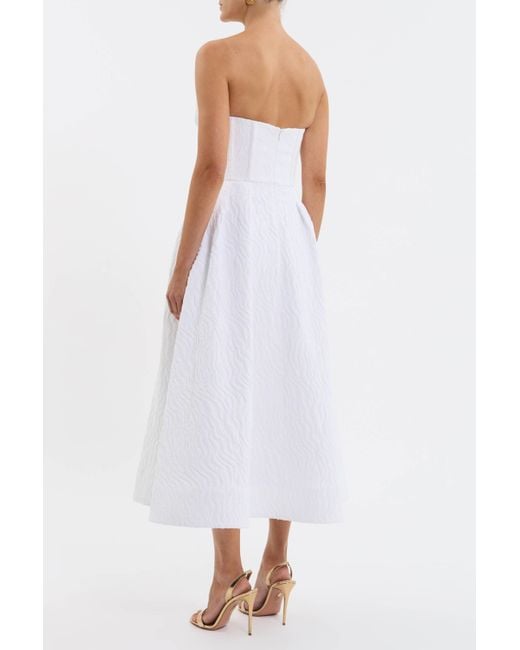Rebecca Vallance White Bridgette Midi Dress