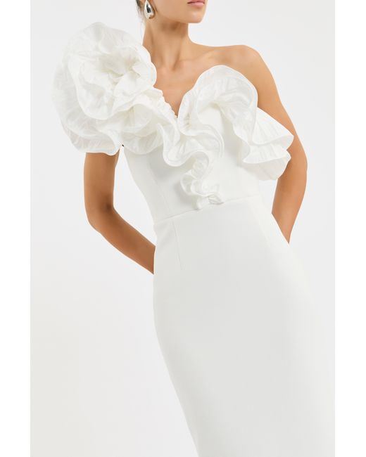 Rebecca Vallance White Ozias Midi Dress