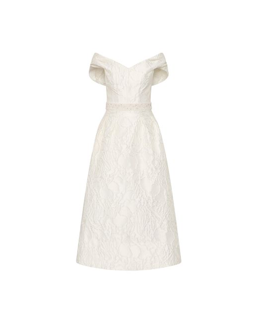 Rebecca Vallance White Winslet Midi Dress