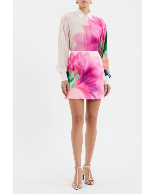Rebecca Vallance Pink Dahlia Blossom Blouse