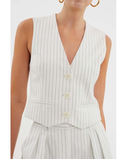 Rebecca Vallance White Cedric Vest