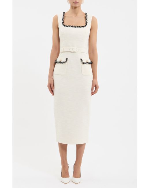 Rebecca Vallance White Jacquie Midi Dress