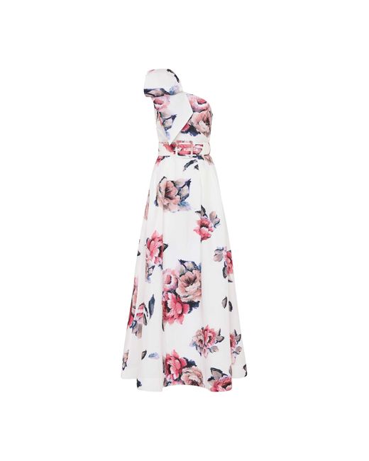 Rebecca Vallance White Aveline One Shoulder Gown