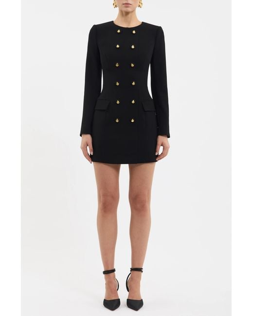 Rebecca Vallance Black Odilia Long Sleeve Mini Dress